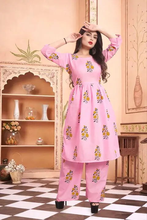 
  *New arrivals*👗
💃 Kurti and pent 

👗Fabric: cotton 
🧶Sleeve: 3/4
📏 Size.M,L,XL,XXL, uploaded by CHAMUNDA COLLECTION on 6/5/2023