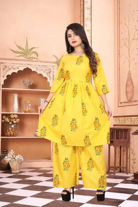 
  *New arrivals*👗
💃 Kurti and pent 

👗Fabric: cotton 
🧶Sleeve: 3/4
📏 Size.M,L,XL,XXL, uploaded by business on 6/5/2023