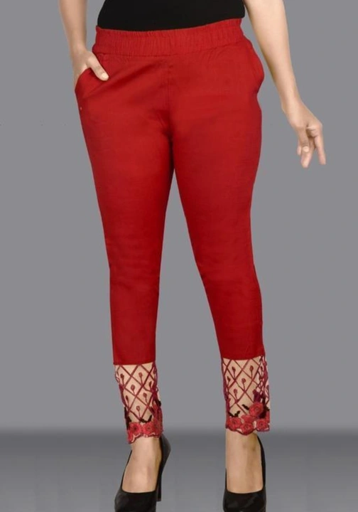 Red rose lace trousers  uploaded by Arish garments  on 6/5/2023