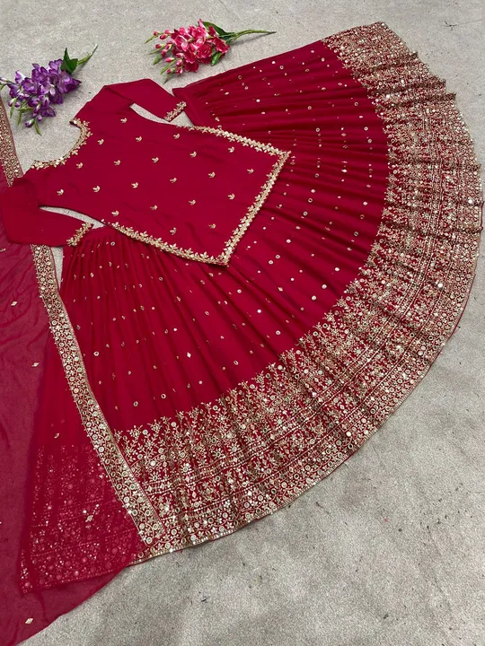 *sr-1503* 

*🧵Fabric Detail 🧵*

💃* Top *💃
*Top Fabrics *         :Faux Georgette With *Heavy 5mm uploaded by Fashion Textile  on 6/5/2023