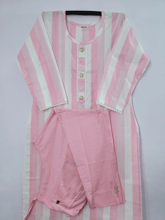 Woman kurta and trouser set khadi cotton  uploaded by M/S Ansary Collection on 6/5/2023