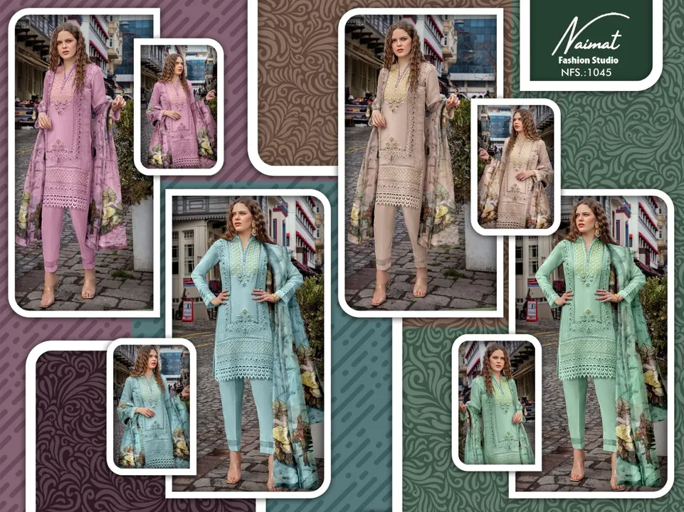 ‼️ *Embroidery Classy Collection*‼️ 
       
          (NFS-1045)
➖➖➖➖➖➖➖
 ✨ by *Naimat Fashoin Stud uploaded by Fashion Textile  on 6/5/2023