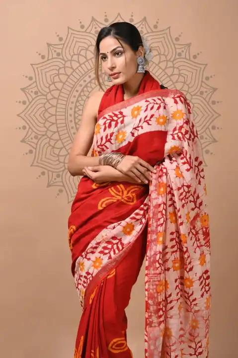 Cotton Linen Saree  uploaded by Krishna collections on 6/6/2023