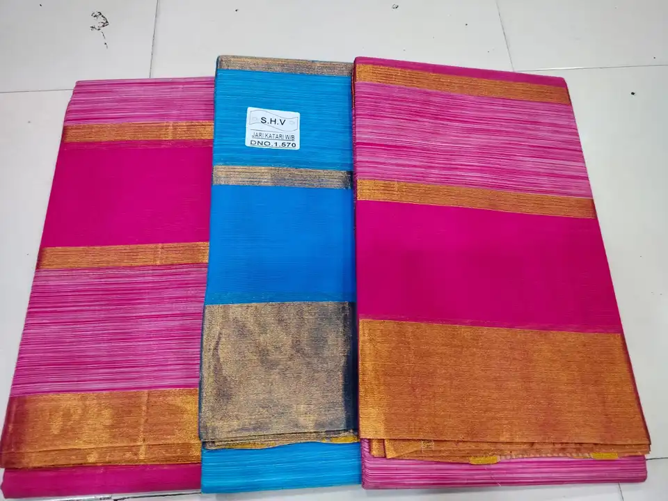 SS cotton sarees with blouse  uploaded by Radhika clothes on 6/6/2023