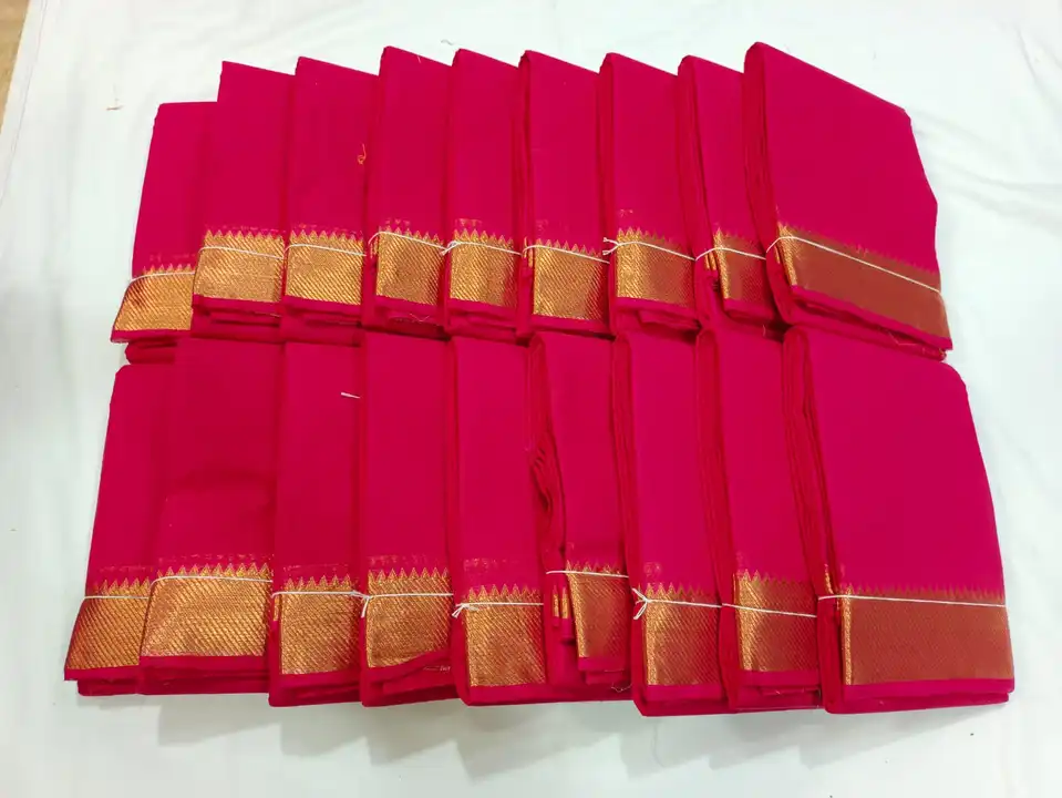 Mangalgiri sarees with blouse uploaded by Radhika clothes on 6/6/2023