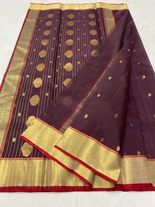 CHANDERI silk traditional handwoven katan silk saree  uploaded by WEAVER'S ORIGIN silk and Sarees on 6/6/2023