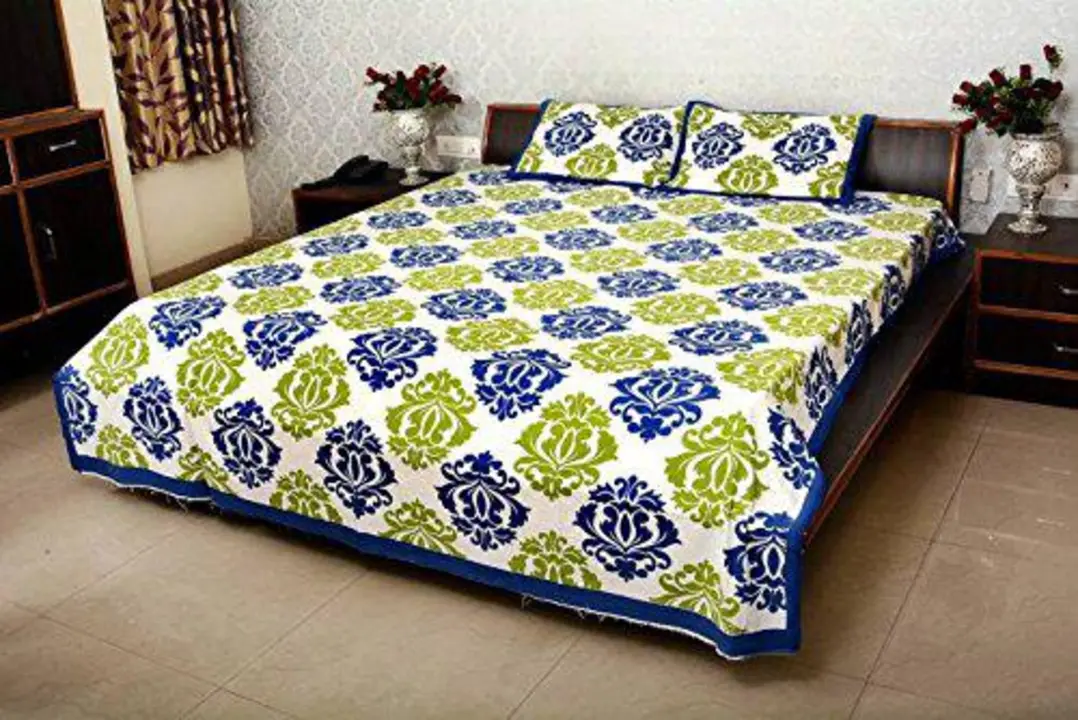 Jaipuri Cotton Flower Design Double Bed Sheets  uploaded by Laven Exclusive on 6/6/2023