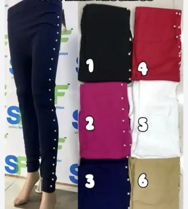 Modal Fabric Side Moti 4-6 Colours Jeggings Free Size uploaded by SPK Impact on 6/6/2023