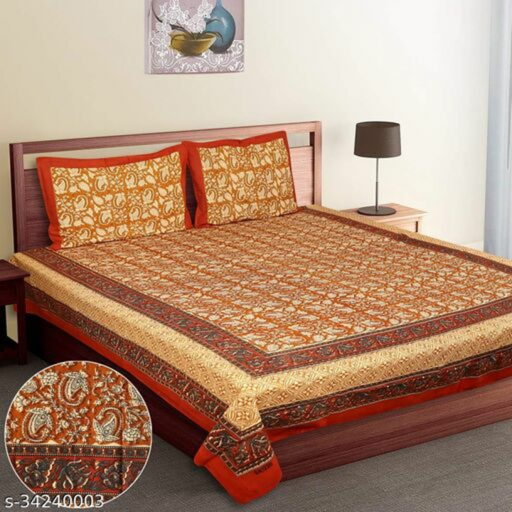 Sanganeri Design Cotton Double Bed Sheets King Size  uploaded by Laven Exclusive on 6/6/2023