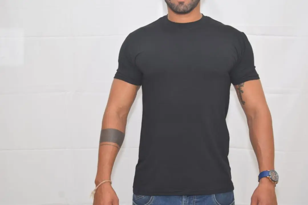 Black cotton Tshirt  uploaded by business on 6/6/2023