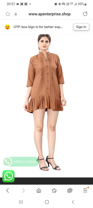 One piece designer  kurti  uploaded by business on 6/6/2023