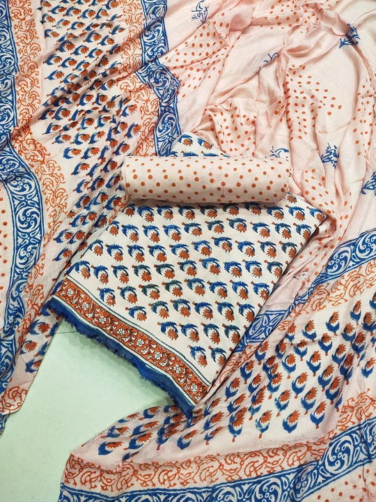 Reyon Jaipuri Printed Suits uploaded by Star Batik Print on 6/6/2023