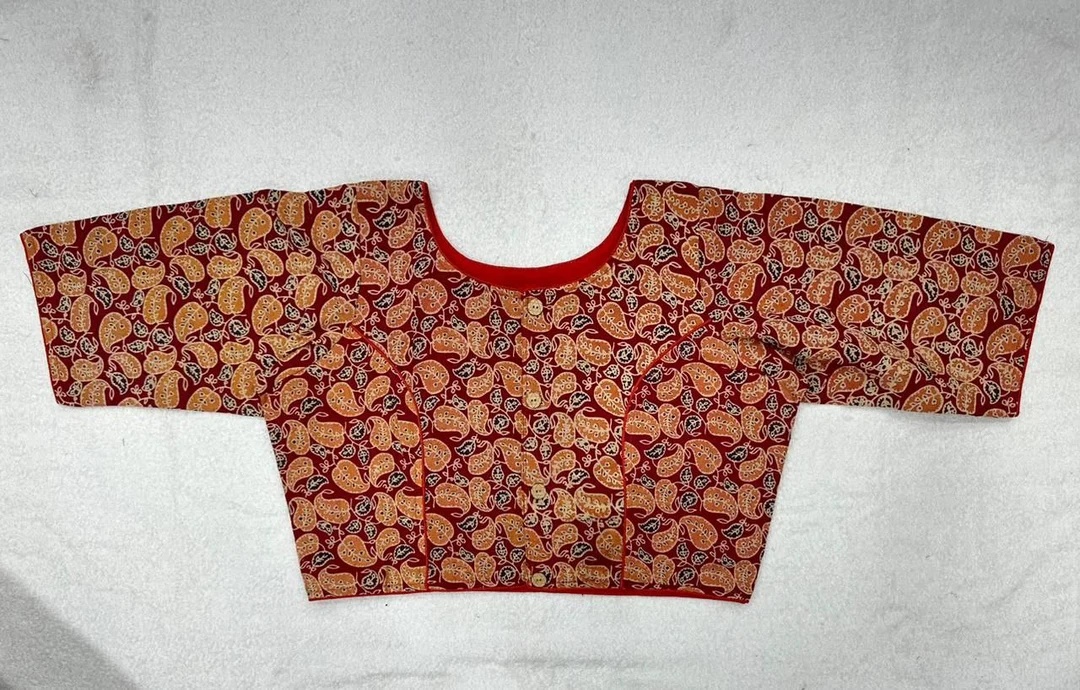 Ikkat FigurePrint BoatNeck Blouse  uploaded by Blousewala on 6/6/2023