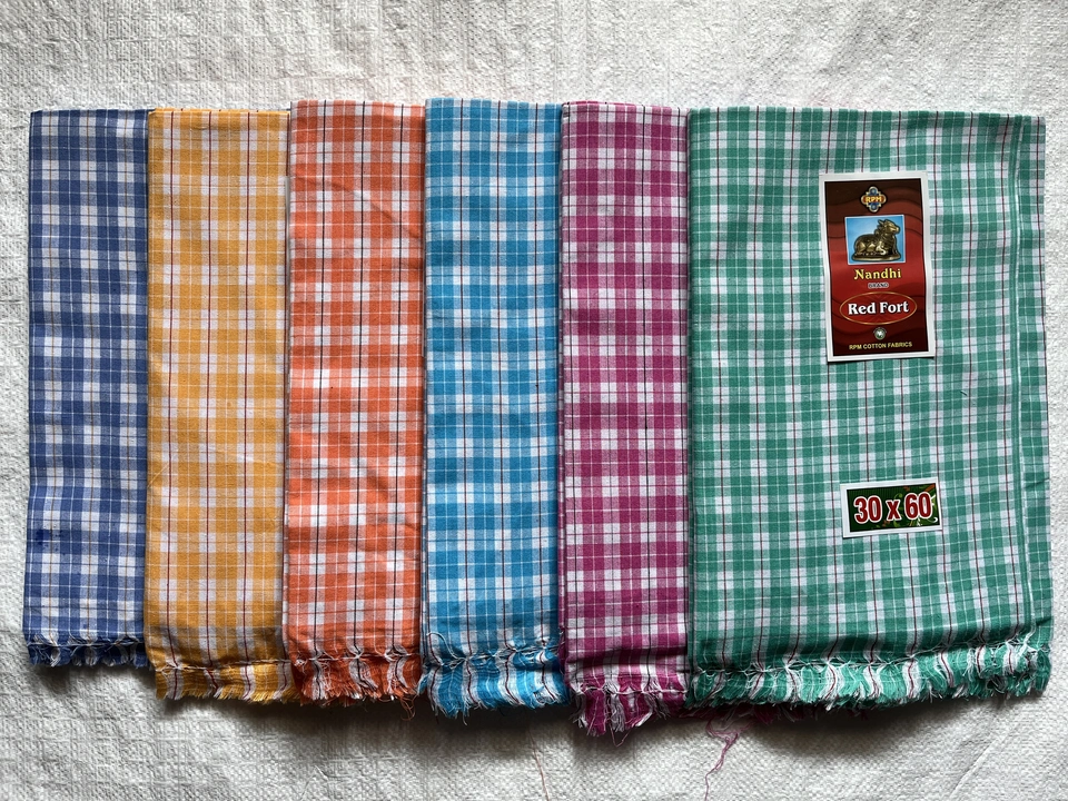Red fort cotton towel 30*60 size  uploaded by RPM COTTON FABRICS on 6/6/2023