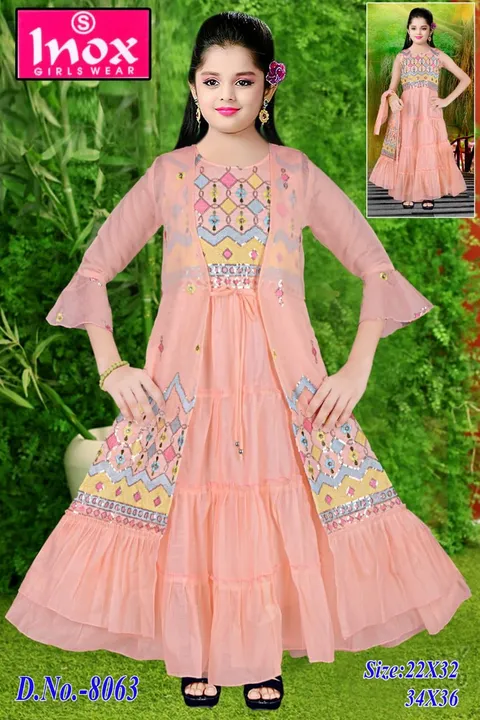 Chanderi long frock with jacket  uploaded by business on 6/6/2023