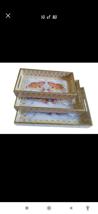 Wooden Mdf tray set with 3pecses uploaded by Raza&Sons on 6/6/2023