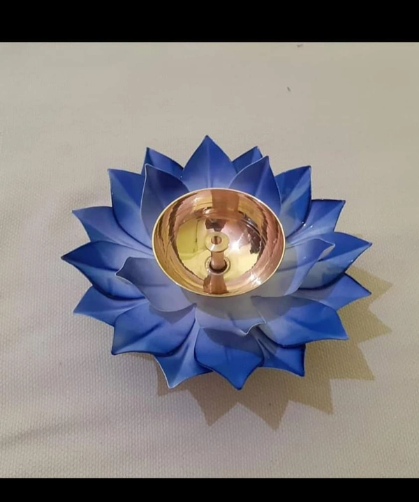 Lotus flower with brass jyoti uploaded by business on 6/6/2023