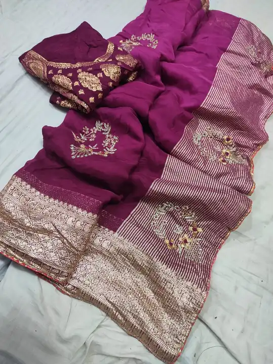Pure oranza silk uploaded by Deepika Designer Saree on 6/6/2023