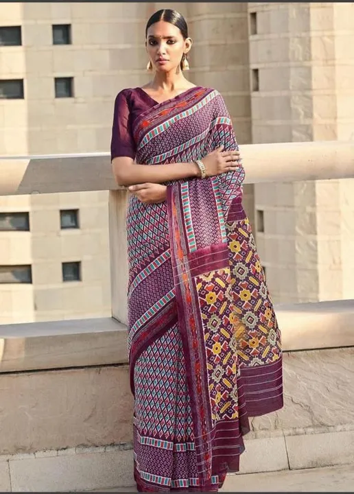 *Saree Fabric* - Plain Linen 

*Work* - Digital Print. uploaded by NIVA CREATION on 6/6/2023