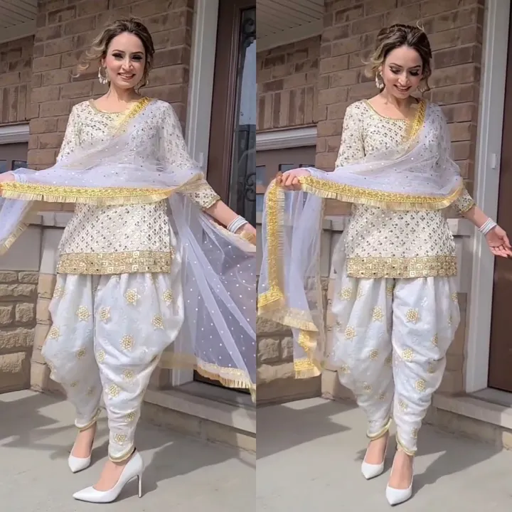 💥*Launching New Designer Party Wear Look Top ,Dhoti Salwar and Dupatta *👌❤️

*(MF-243)*

 💃 *Fabr uploaded by A2z collection on 6/6/2023