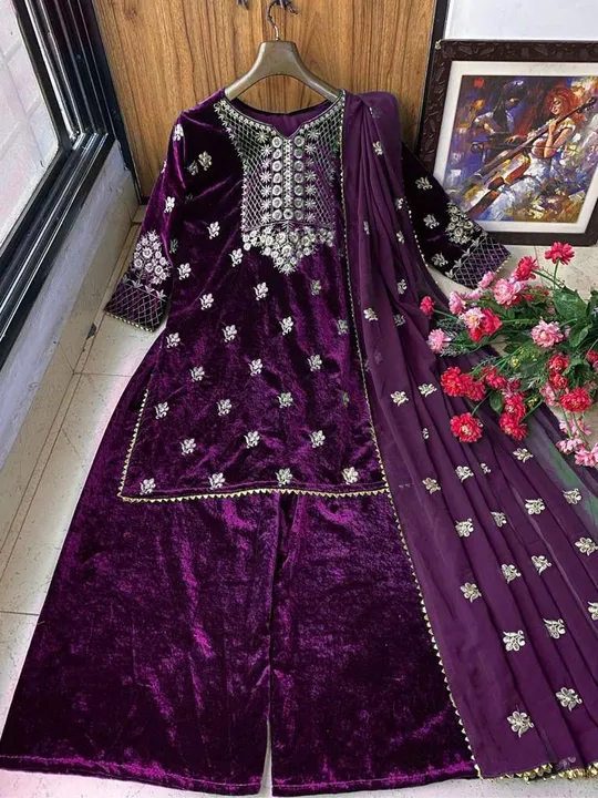 LC 884

♥️ PRESENTING NEW KURTI-PLAZZO SET♥️

♥️ GOOD QUALITY HEAVY VELVET TOP WITH BEAUTIFUL EMBROI uploaded by A2z collection on 6/6/2023