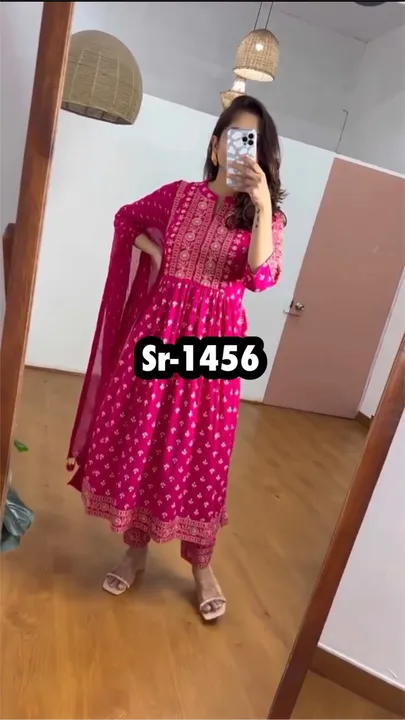 *SR-1456*

👉👗💥*Launching New Đěsigner Party Wear Look Gown With Heavy Embroidery Tread Work in 2  uploaded by A2z collection on 6/6/2023