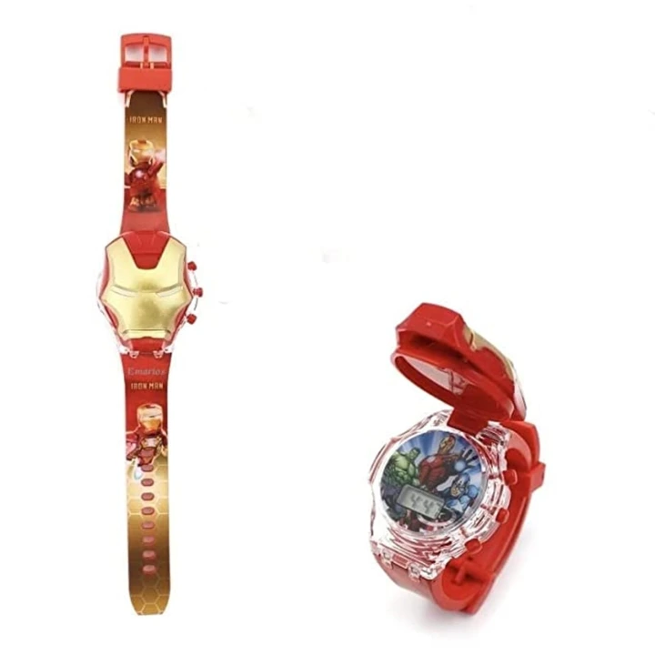 Alliance Iron Man Glowing Face Light Covered Based Musical Digital Kids Watch  uploaded by business on 6/6/2023
