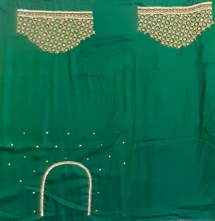 Maggam Green Blouse Elegent Silk uploaded by Aminul Zari Art on 6/6/2023