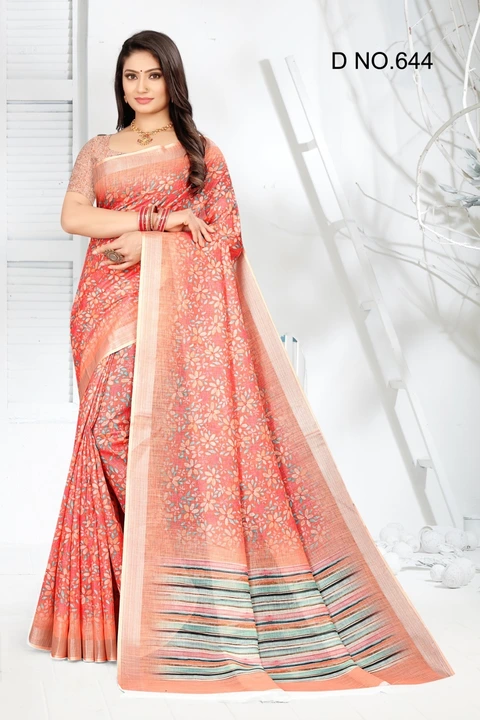 #Saree Fabric- Pure Linen With Silver Zari Border
Saree Length- 5.5 Meter
Blouse Length- 0.80 Mete
P uploaded by Sai prem sarees on 6/6/2023