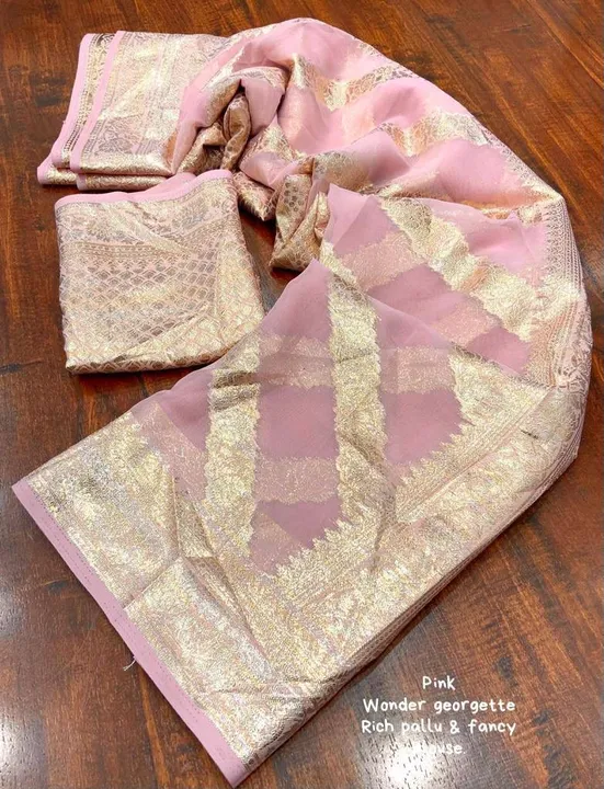 Soft georgette saree  uploaded by 7 pleats on 6/6/2023
