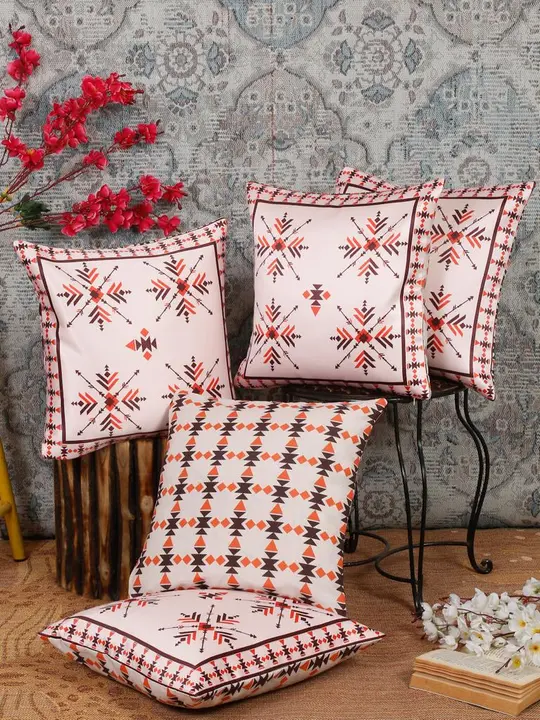 Cushion cover set of 5 pcs uploaded by Balaji Textiles on 6/6/2023