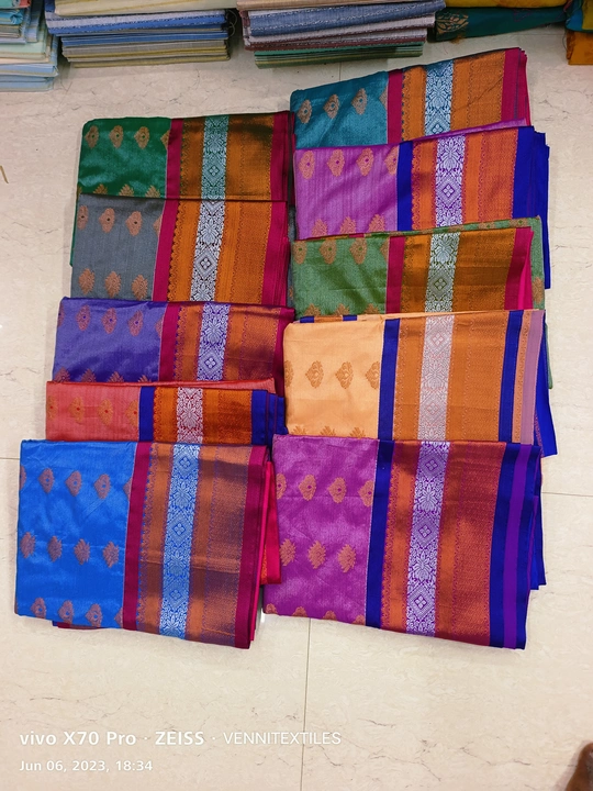 Tissue kuppadam silk saree  uploaded by Venni textiles(Kalyani cotton saree manufacturer) on 6/6/2023