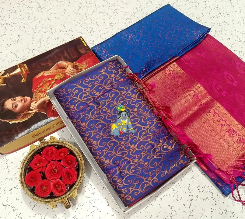 Kanjeevaram bridal semi silk  uploaded by Venni textiles(Kalyani cotton saree manufacturer) on 6/6/2023