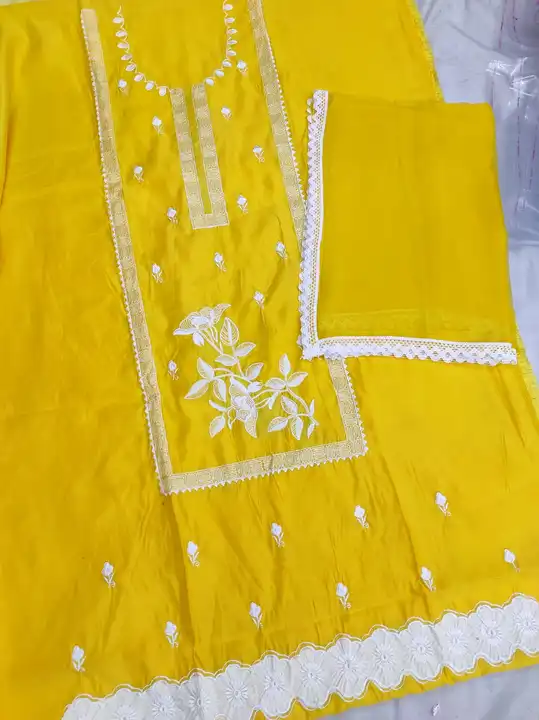Maslee  cotton suit with half pure dupata  uploaded by Manish sales on 6/6/2023