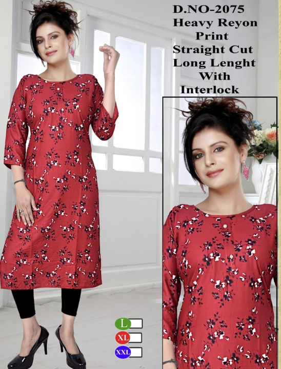 42 length kurti MOQ 40 piece  uploaded by BHATTAD TEXTILE AGENCY  on 6/3/2024