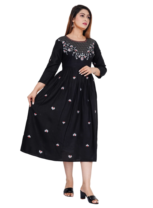 Black embroidery gown uploaded by Vaikund apparel on 6/6/2023