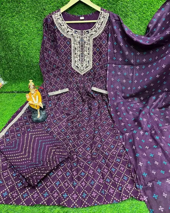 M to XXL, Rayon 14kg*
⭐ Product: *Kurti + Pant + Dupatta*
⭐Work:  *Heavy sequence Dori Embroidery wi uploaded by Online Ladies Dresses on 6/6/2023