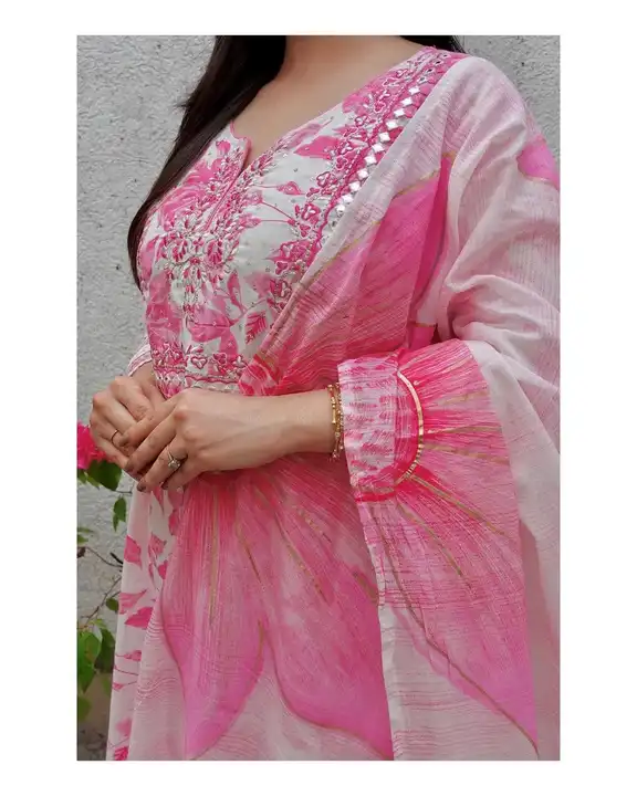 Pink Anar Kali Kurti With Pent &Duptta  uploaded by Divyanshi fashion on 6/6/2023
