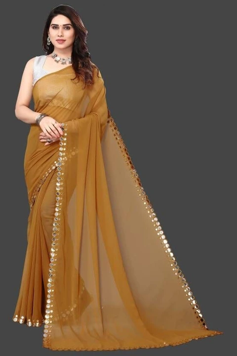 FANCY GEORGETTE SAREE  uploaded by Manan Creation on 6/7/2023