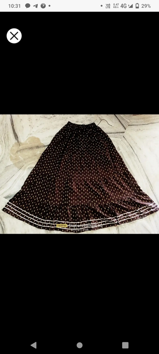 3 meter gear printed skirt uploaded by M/S SAROJ ENTERPRISES on 6/7/2023