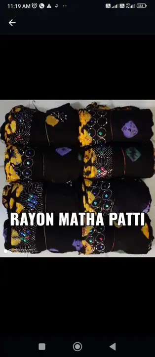 Rayon laddoo matha patti uploaded by PIYUSH TEXTILE on 6/7/2023