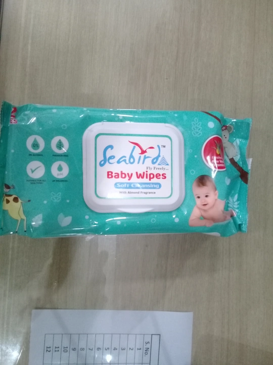 Seabird wet wipes for babies 72 piece packet uploaded by business on 6/7/2023