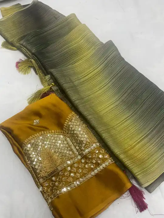  Soft chiffon saree all over zari weaving sarees  uploaded by DUDHAT Impax on 6/7/2023