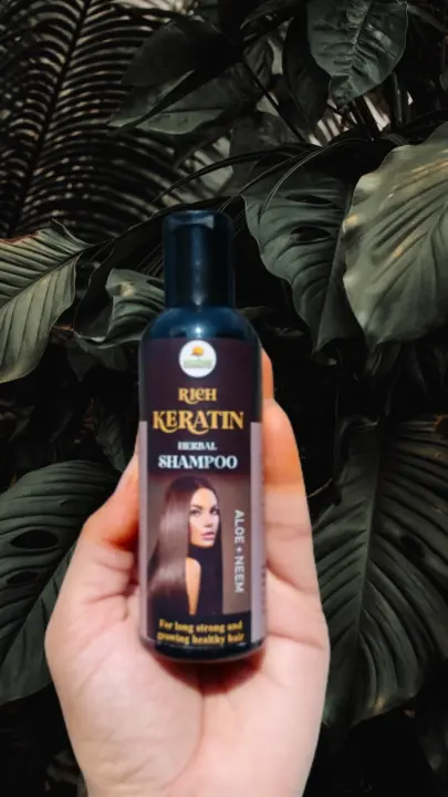 Rich keratin herbal shampoo uploaded by business on 6/7/2023