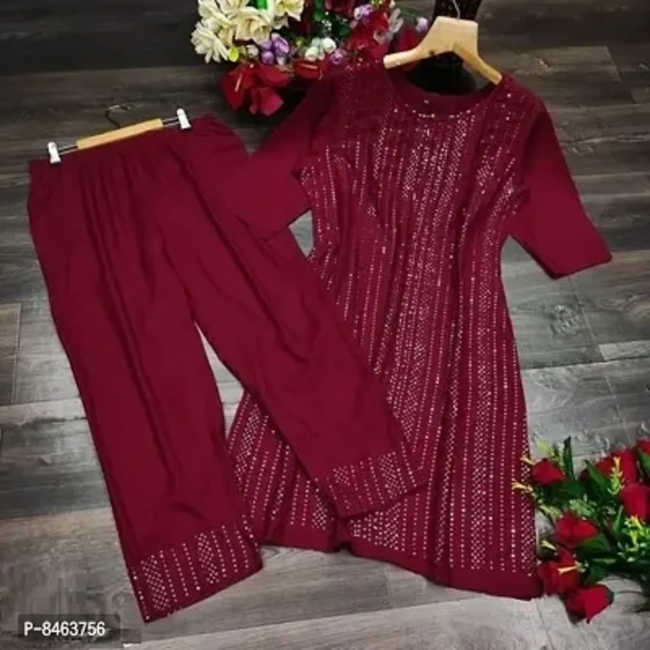 Quatern kurti with pant  uploaded by business on 6/7/2023