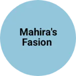 Business logo of Mahira's fasion