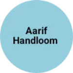 Business logo of Aarif handloom