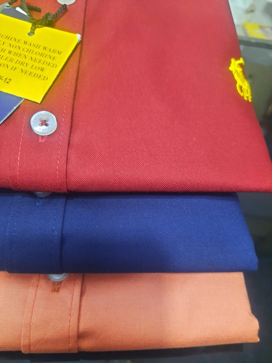 Plain shirts available in bright colors  uploaded by Ansh Apparels on 6/7/2023
