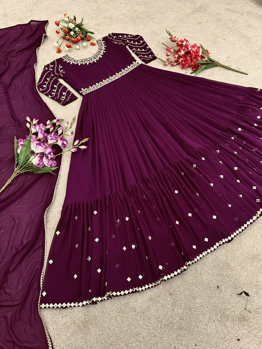 💕😍*Presenting New Anarkali Gown With Heavy Raffal Work With Dupatta Ready To Wear Collection *💗👌 uploaded by A2z collection on 6/7/2023
