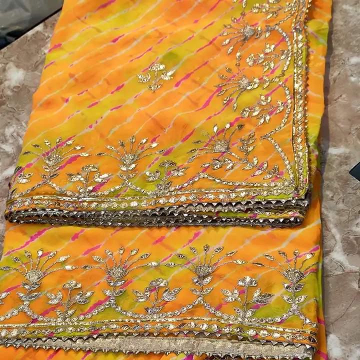 60 gram Georgette lahriya saree uploaded by Deepika Designer Saree on 6/7/2023